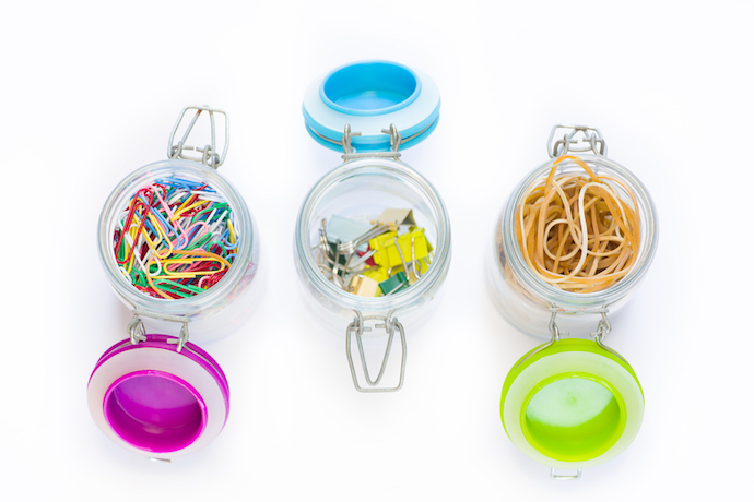 organized office supplies