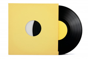 vinyl record inside of a record sleeve