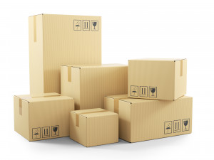 various sized moving boxes