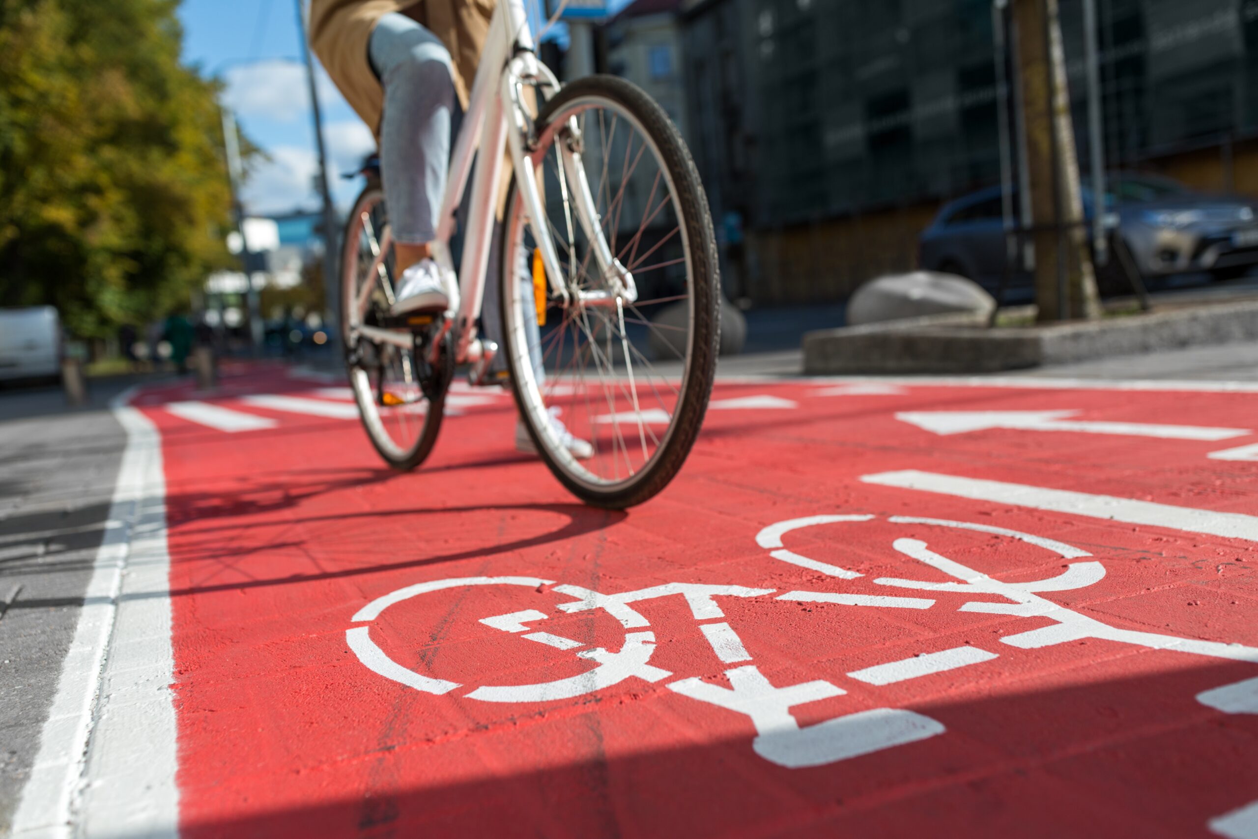 Bike-friendly streets in a city with active lifestyle